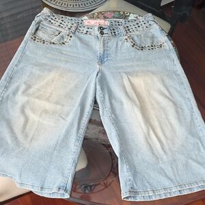 Ab Jeans Light Blue Denim Pants with Studded Waist
